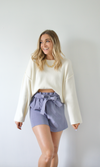 Lola Ivory Loose Knit Top