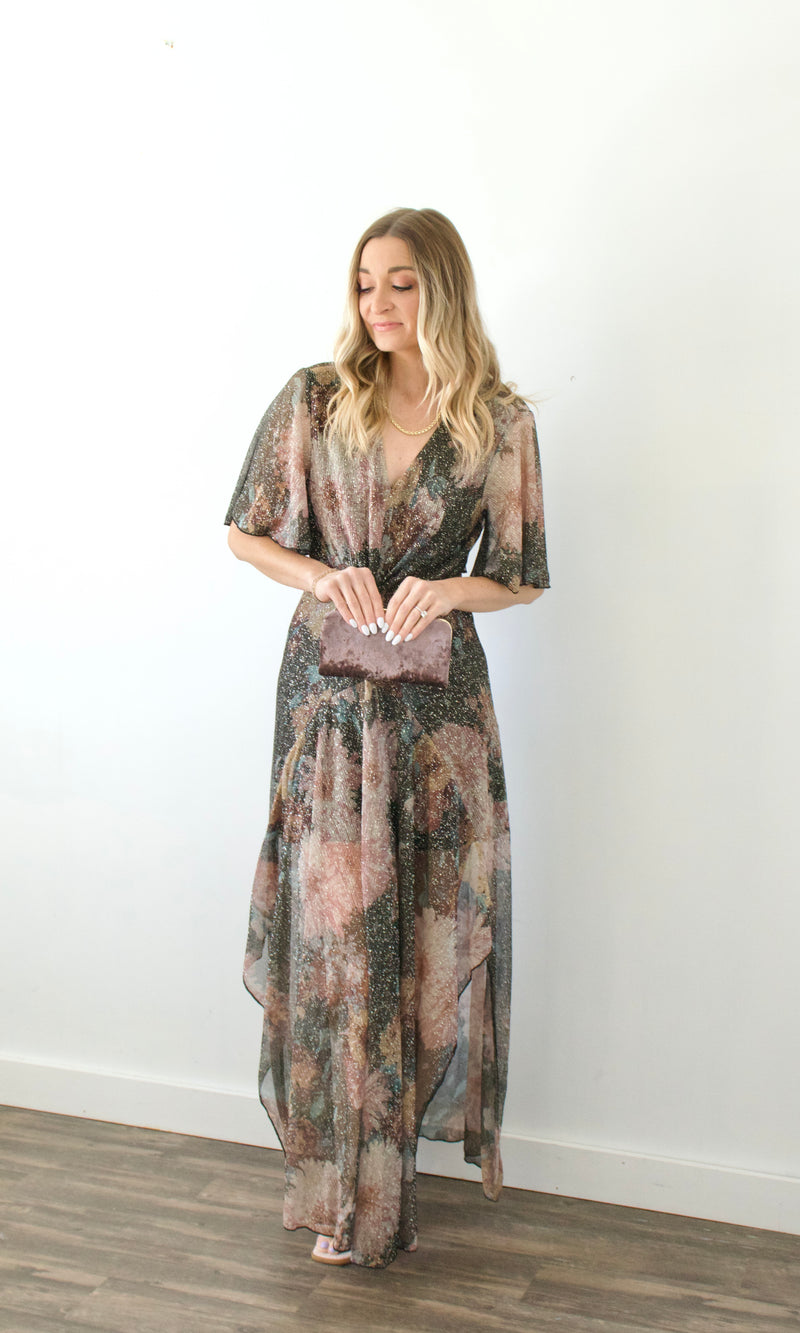 Harper Enchanted Metallic Cutout Dress