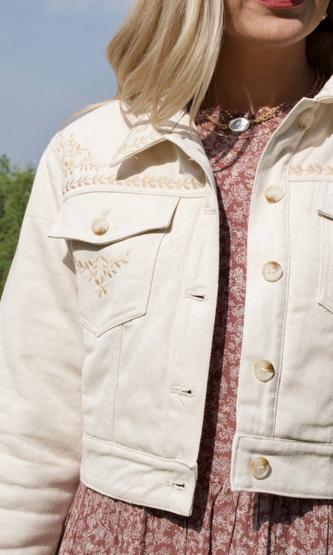 embroidered quilted jacket