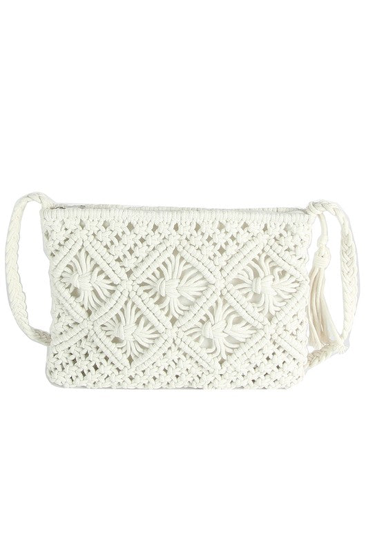 ivory braided crossbody