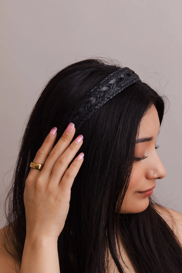 vegan leather headband