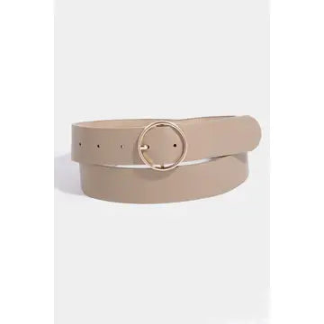 thin circle buckle belt