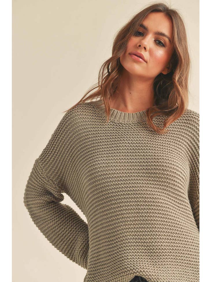 Grey Mocha Knitted Sweater