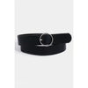 thin circle buckle belt