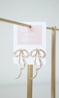 dainty bow earrings