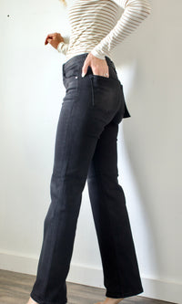 midrise slim straight jeans