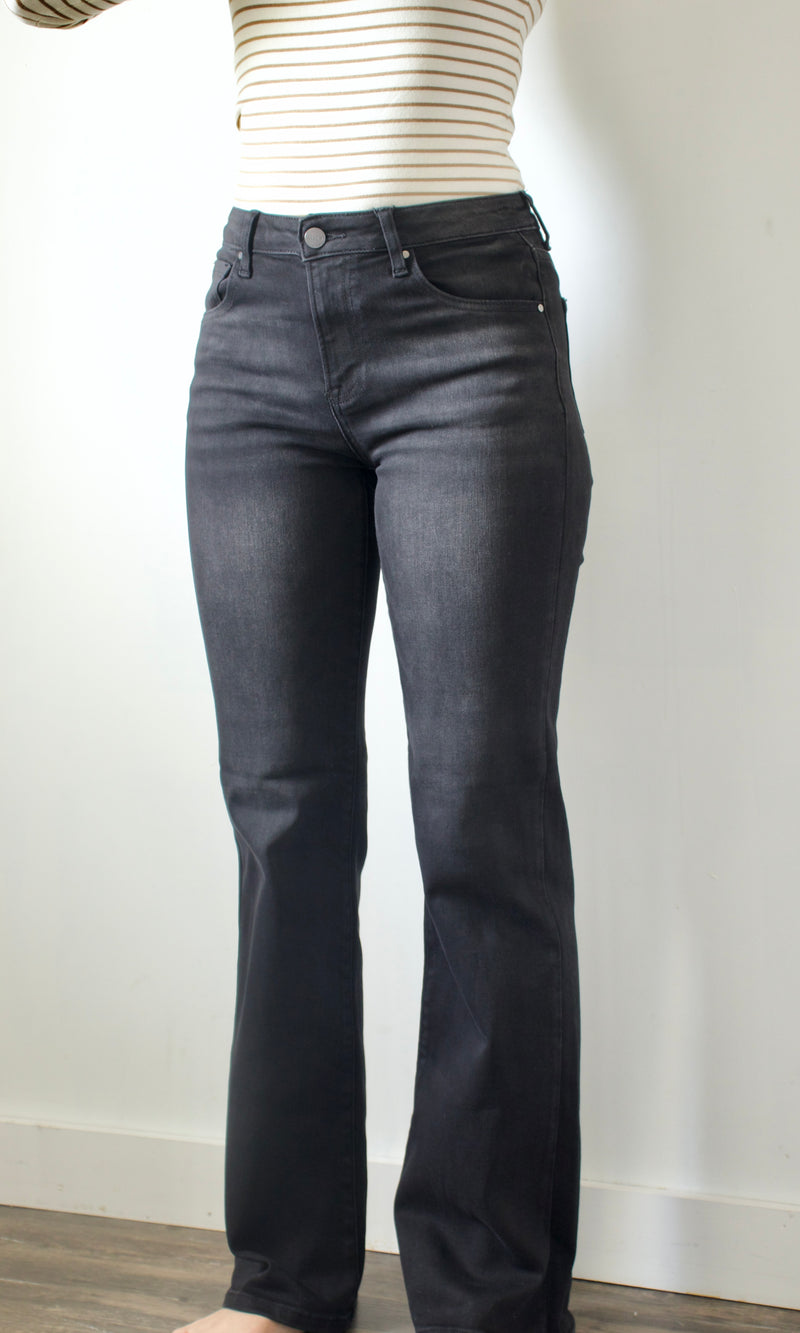 midrise slim straight jeans