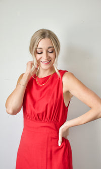 balmy smocked midi dress