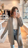 open front classic knit coat