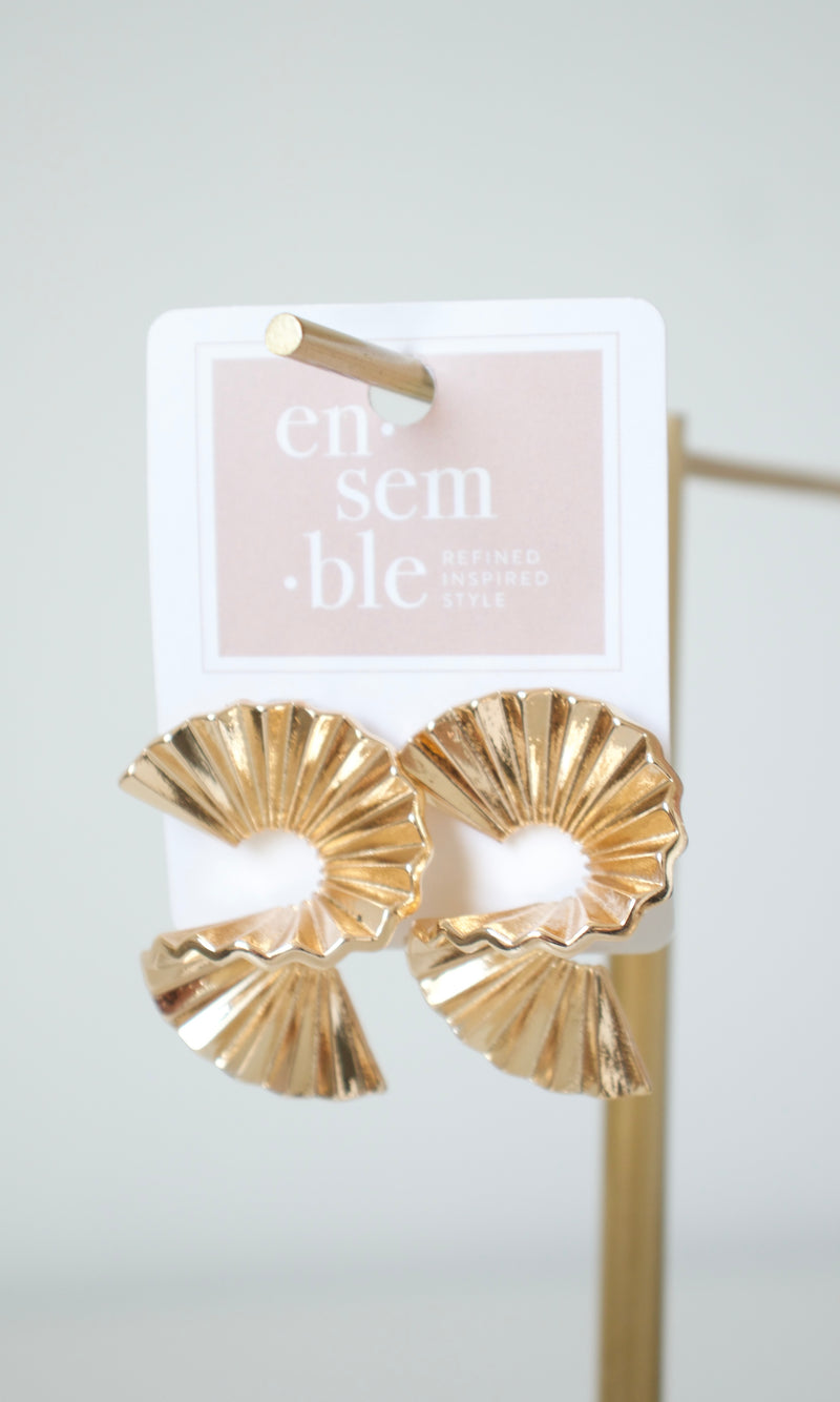 pleated ribbon earrings