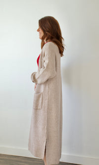 longline open front cardigan