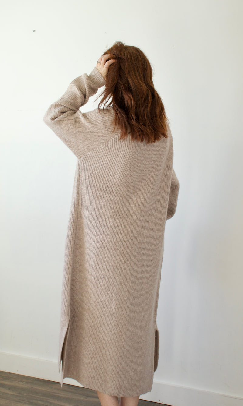 longline open front cardigan