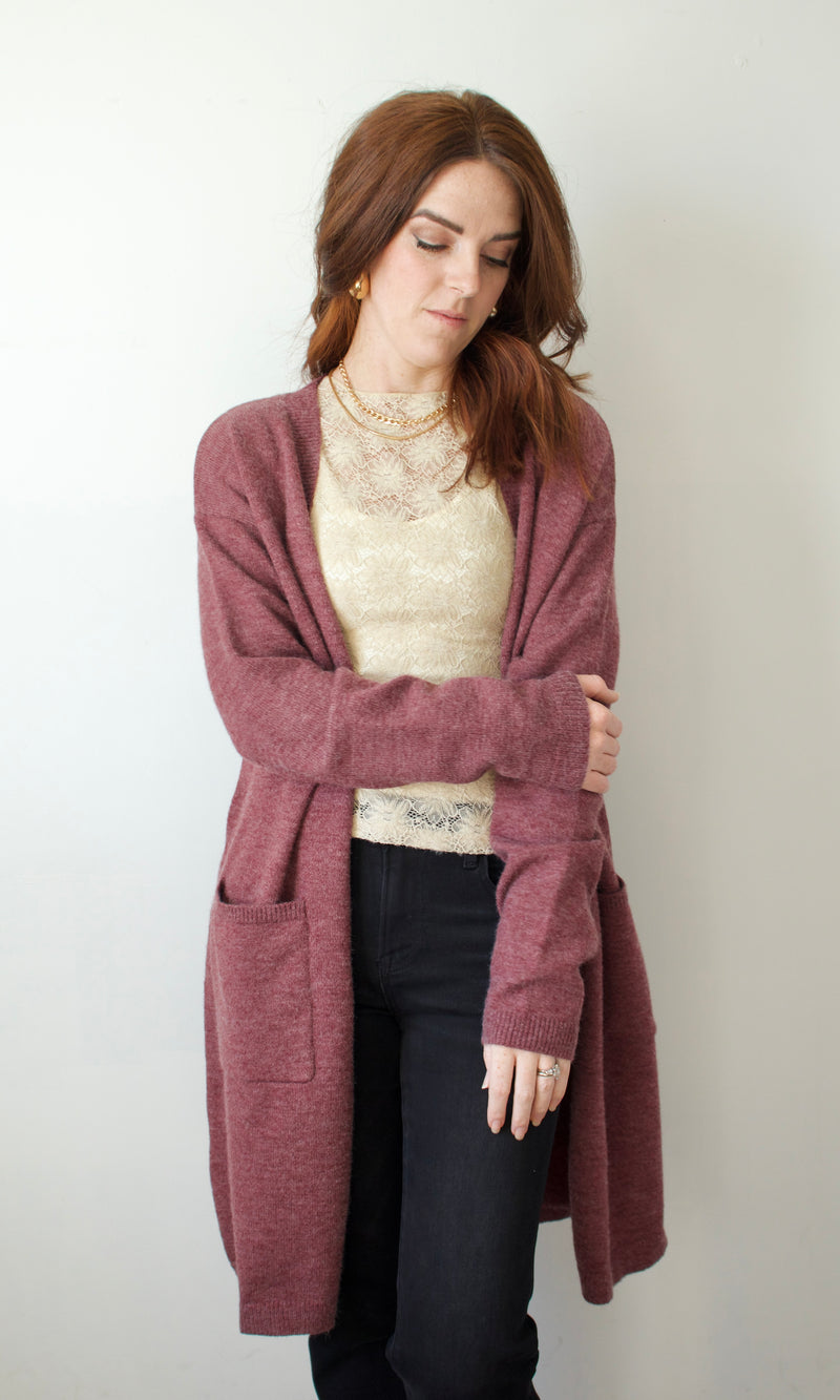 button down v-neck cardigan