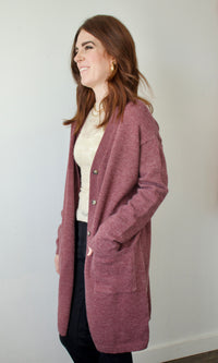 button down v-neck cardigan