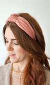 wide stripe topknot headband