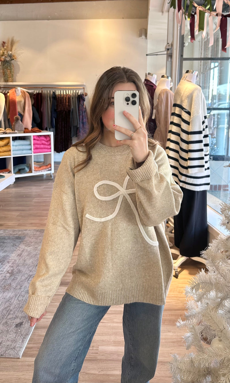 bow knit sweater