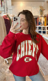 chiefs large font sweatshirt