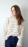 striped knit sweater