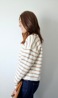 striped knit sweater