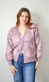 dusty lavender floral cardigan