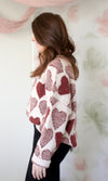 relaxed fit heart sweater