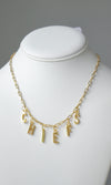 gold chiefs charm necklace