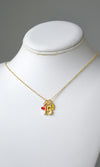 gold 15 mahomes charm necklace