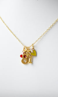 gold 87 kelce charm necklace