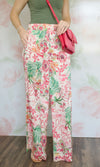 mango hibiscus wide leg pants