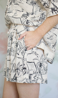 sail away drawstring shorts