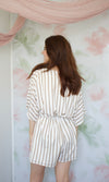 caramel stripe kimono sleeve romper