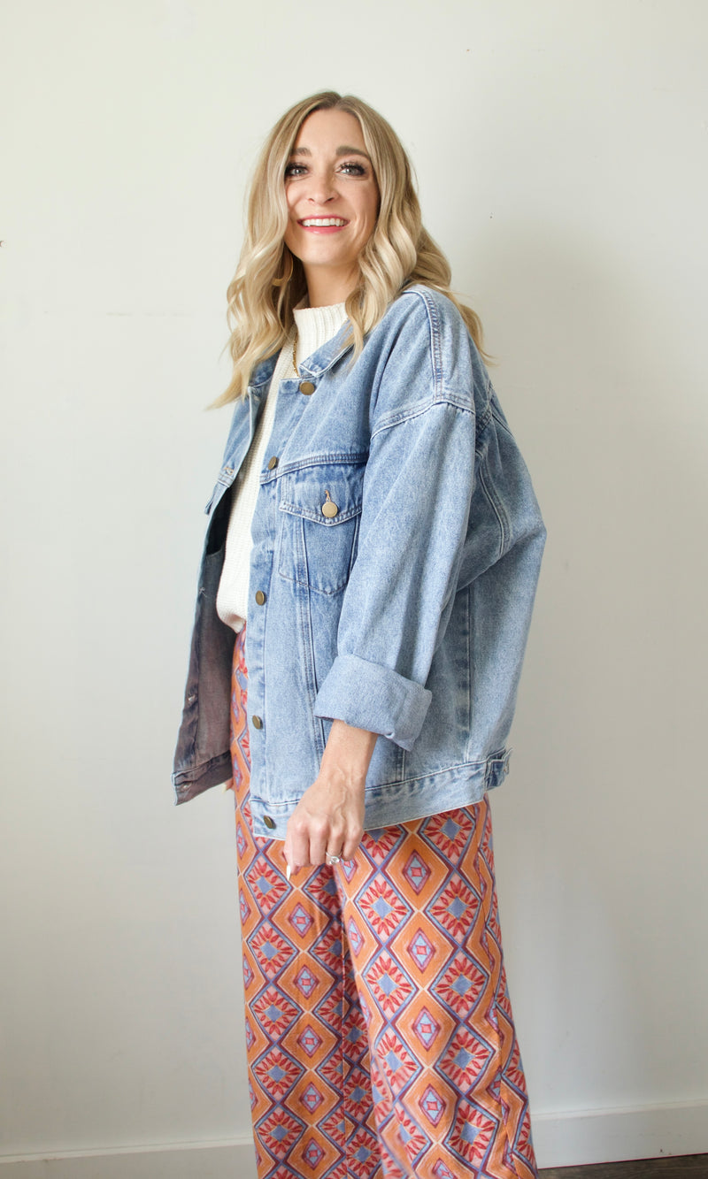 boxy denim jacket