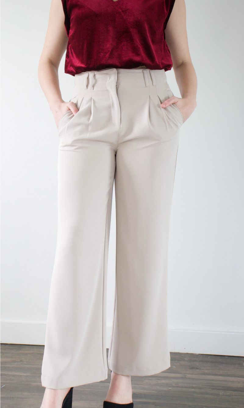 Julie Taupe Trouser