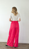 fuschia woven trousers