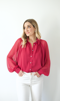 Berry Woven Blouse