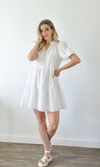 Jacey White Eyelet Mini Dress