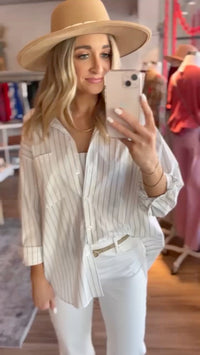 Mason Striped Poplin Shirt