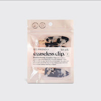 creaseless clips 4pc set - black terrazzo