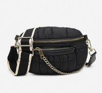 mabel quilted nylon belt bag