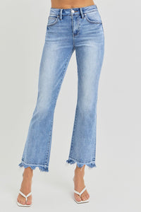 cropped high rise jeans