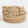 braided oval buckle belt