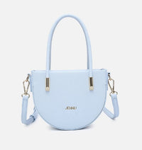 half moon satchel - glacial blue