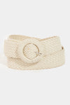 hoop buckle braided belt