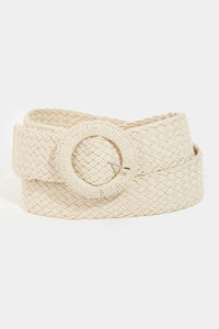 hoop buckle braided belt