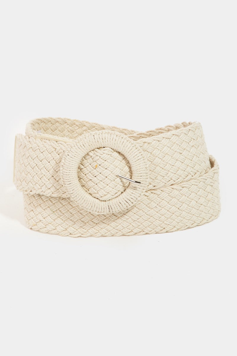 hoop buckle braided belt