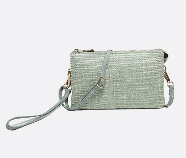 riley micro straw crossbody