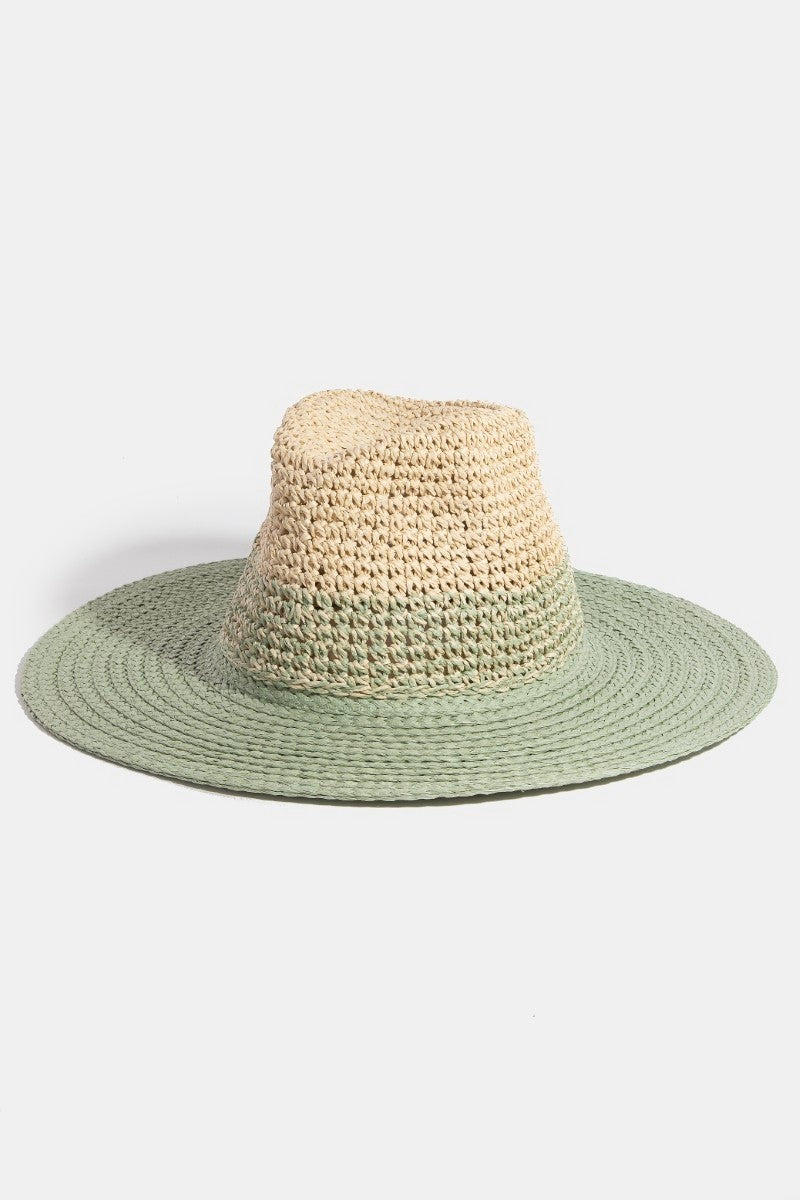 dip dyed straw hat