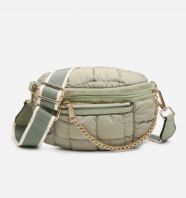 mabel quilted nylon belt bag