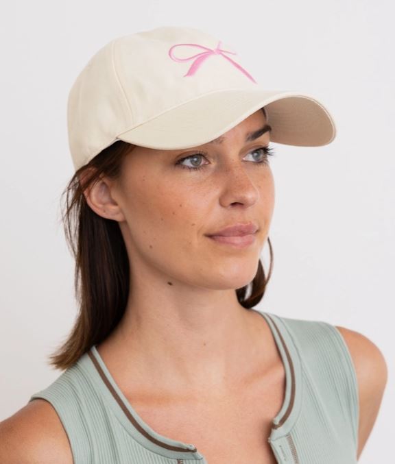 bow embroidered baseball hat