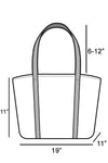 rose painted jute tote bag
